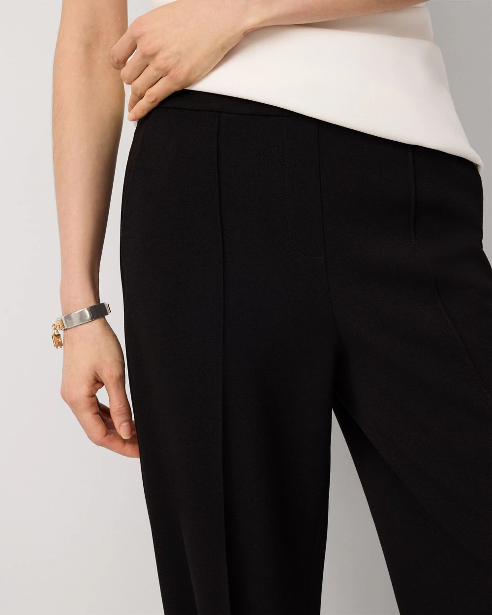 Knit Crepe Pull-On Wide Leg Pant | White House Black Market